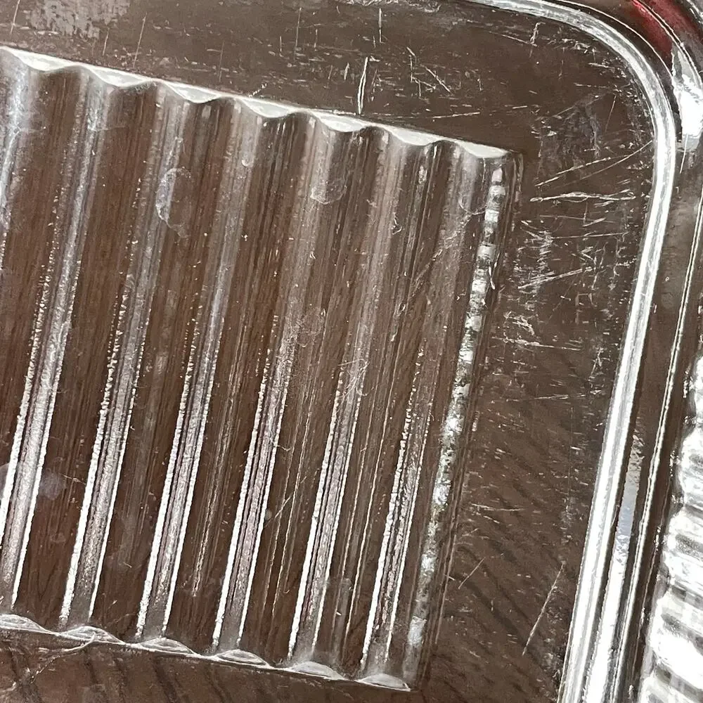 Vintage Federal Glass Refrigerator Dish Ribbed Clear Glass Fruit Lid READ Dscpt